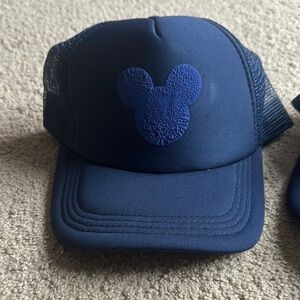 Navy Blue Trucker Hat with Mickey Mouse Design